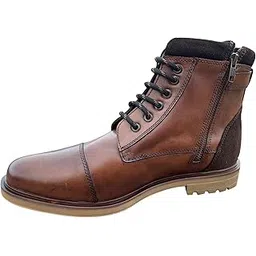 APESOLES Men’s Zipper Boots, Imported AG Full Grain Leather Boots with Side Zipper, Pure Virgin Rubber Sole for Casual, Party & Formal Outfits-picture-40