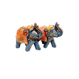apka mart Blue & Orange 2 Pieces Figurine Showpieces-picture-10