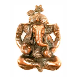 apka mart Copper Coloured Lord Ganesh Wall Hanging-picture-37