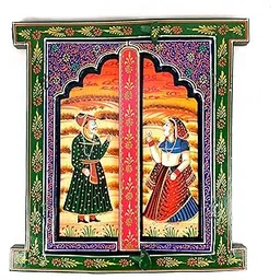 Apka Mart The Online Shop Wooden Jharokha Window Wall Hanging with Doors (Multicolored / 15 Inch) - for Wall Decor, Home Decor, Room Decor, Photo Frame and Gifts-picture-16