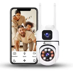 ApnaCam 3MP Wi-Fi Dual Lens Mini PTZ Motion Alerts Night Vision 2Way Audio Pan Tilt Zoom Security Camera-image-27