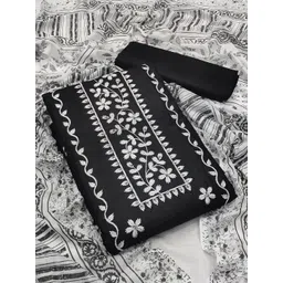 APNISHA Embroidered Pure Cotton Unstitched Dress Material-picture-14