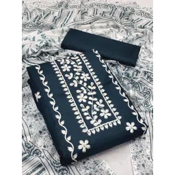 APNISHA Embroidered Pure Cotton Unstitched Dress Material-picture-34