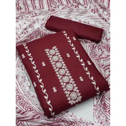 APNISHA Embroidered Pure Cotton Unstitched Dress Material-picture-37