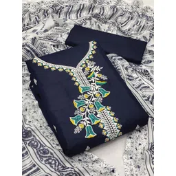 APNISHA Embroidered Pure Cotton Unstitched Dress Material-picture-38