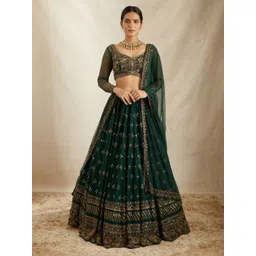 APNISHA Embroidered Ready to Wear Lehenga & Unstitched Blouse With Dupatta-picture-18