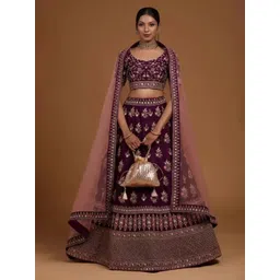 APNISHA Embroidered Sequinned Unstitched Lehenga & Blouse With Dupatta-picture-14