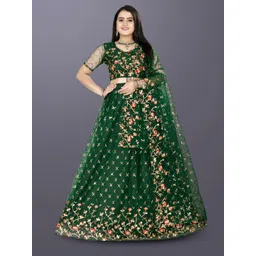 APNISHA Embroidered Sequinned Unstitched Lehenga & Blouse With Dupatta-picture-11