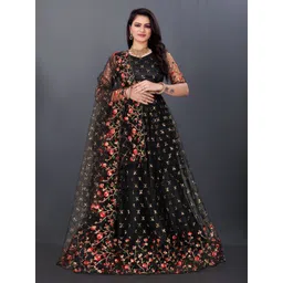 APNISHA Embroidered Unstitched Lehenga & Blouse With Dupatta-picture-10