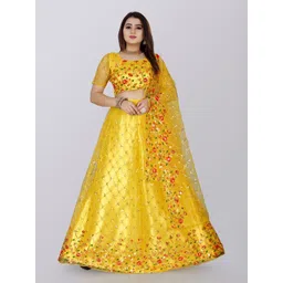 APNISHA Embroidered Unstitched Lehenga & Blouse With Dupatta-picture-10