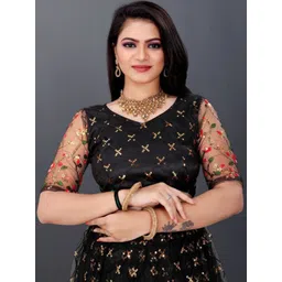 APNISHA Embroidered Unstitched Lehenga & Blouse With Dupatta image 3