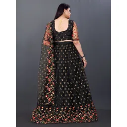 APNISHA Embroidered Unstitched Lehenga & Blouse With Dupatta image 4