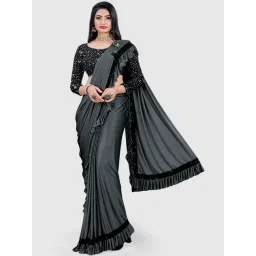 APNISHA Grey Embellished Ready to Wear Sarees With Blouse-picture-28