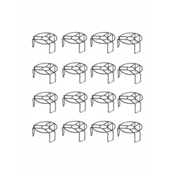 appeasy 16 Pcs Black Big Round Pot Stands-picture-13