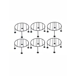 appeasy 6-Pcs Black Round Metal Planter Stands-picture-18