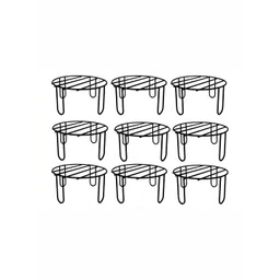 appeasy Black 9-Pcs Round Metal Planter Stands-picture-31