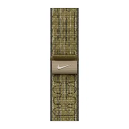 Apple Nike Woven Nylon Sport Loop for Apple (38mm / 40mm / 41mm) (Hook-and-Loop Fastener, Green & Grey)-picture-17