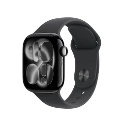 Apple Watch Series 11 GPS with Black Sport Band - S/M (42mm Retina LTPO3 OLED Display, Jet Black Aluminium Case) image 1
