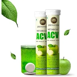 Apple Cider Vinegar Effervescent Tablets | With Garcinia, L-Carnitine, Vitamin B6 & B12 | Refreshing Detox & Weight Management Drink | Green Apple Flavour | 30 Tablets-picture-26