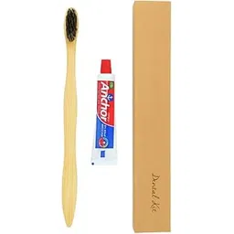 Appropriate Dental Kit For Hotels Hospitals Airlines | Wooden Toothbrush Kit (Pack Of 50) | Soft-Bristle Toothbrush & 8g Toothpaste |-picture-16