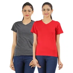 Appulse Grey & Red Cotton T-Shirt - Pack Of 2-picture-43