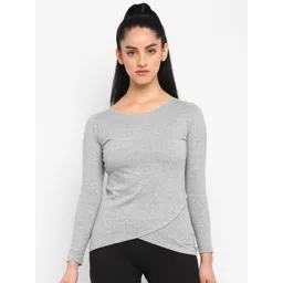 appulse Long Sleeves Crisscross Layered Hemline Cotton T-shirt-picture-40