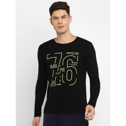 appulse Men Black Typography Printed T-shirt-image-44
