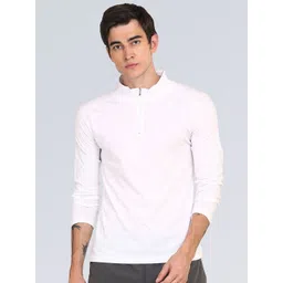 appulse Men White High Neck Raglan T-shirt-image-40