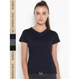 appulse Pack Of 3 V-Neck Pure Cotton Slim Fit T-shirt-picture-25