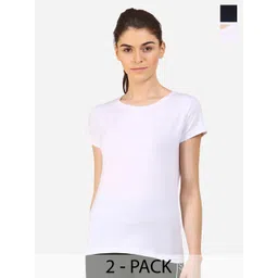 appulse Women Pack Of 2 Slim Fit Cotton T-shirts-picture-14