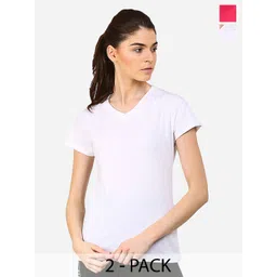 appulse Women Pack Of 2 Slim Fit Cotton T-shirts-picture-15