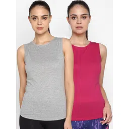 appulse Women Pack of 2 Slim Fit Solid Round Neck T-shirts-picture-40