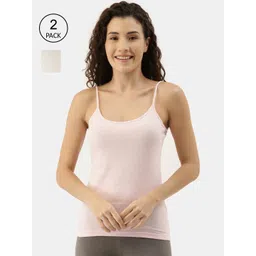 appulse Women Pack Of 2 Solid Cotton Camisoles-picture-27