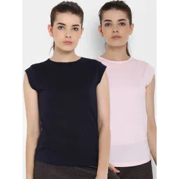 appulse Women Pack Of 2 Solid Round Neck T-shirt-picture-34