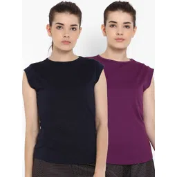 appulse Women Pack of 2 Solid Round Neck T-shirts-picture-36