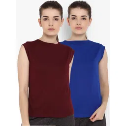 appulse Women Pack of 2 Solid Slim Fit Sports T-shirts-picture-36