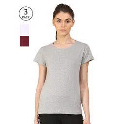 appulse Women Pack of 3 Slim Fit Running T-shirts-picture-35