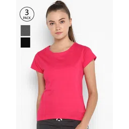 appulse Women Pack of 3 V-Neck Slim Fit Running T-shirt-picture-17