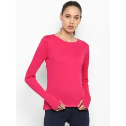 appulse Women Pink Solid Round Neck T-shirt-picture-30