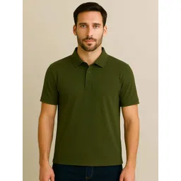 Apraa & Parma Men Dri-Blend Solid Polo Collar Cotton Slim Fit T-shirt-picture-28