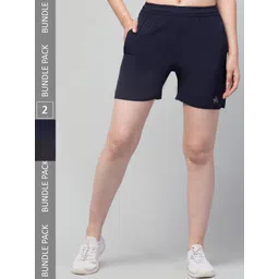 Apraa & Parma Women Pack Of 2 E-Dry Technology Yoga Sports Shorts-picture-38