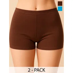 Apraa & Parma Women Pack Of 2 Mid-Rise Slim Fit Cycling Sports Shorts-picture-26