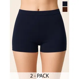 Apraa & Parma Women Pack of 2 Mid-Rise Slim Fit Cycling Sports Shorts-picture-28