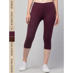 Apraa & Parma Women Pack of 2 Skinny Fit Capris-picture-30