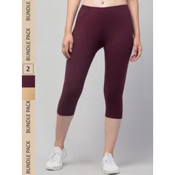 Apraa & Parma Women Pack of 2 Skinny Fit Capris-picture-31