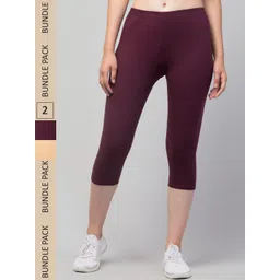Apraa & Parma Women Pack of 2 Skinny Fit Capris-picture-33