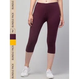 Apraa & Parma Women Pack of 2 Skinny Fit Capris-picture-35