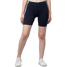 Apraa & Parma Sports Solid Women Blue Gym Shorts ()_PT_1654 image 1