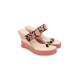 Aprajita Toor Embellished Wedge Sandals with Bows-picture-25