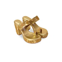 Aprajita Toor Ethnic Block Sandals with Bows-picture-35